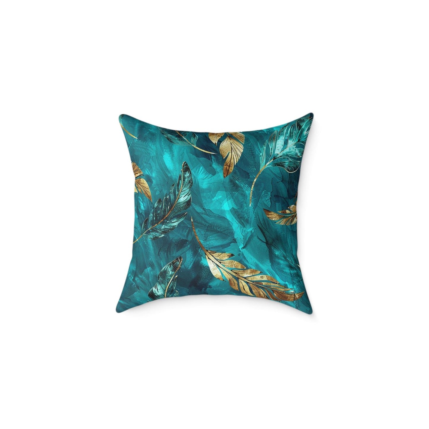 Square Turquoise Pillow - ExclusiveCreativeDesigns