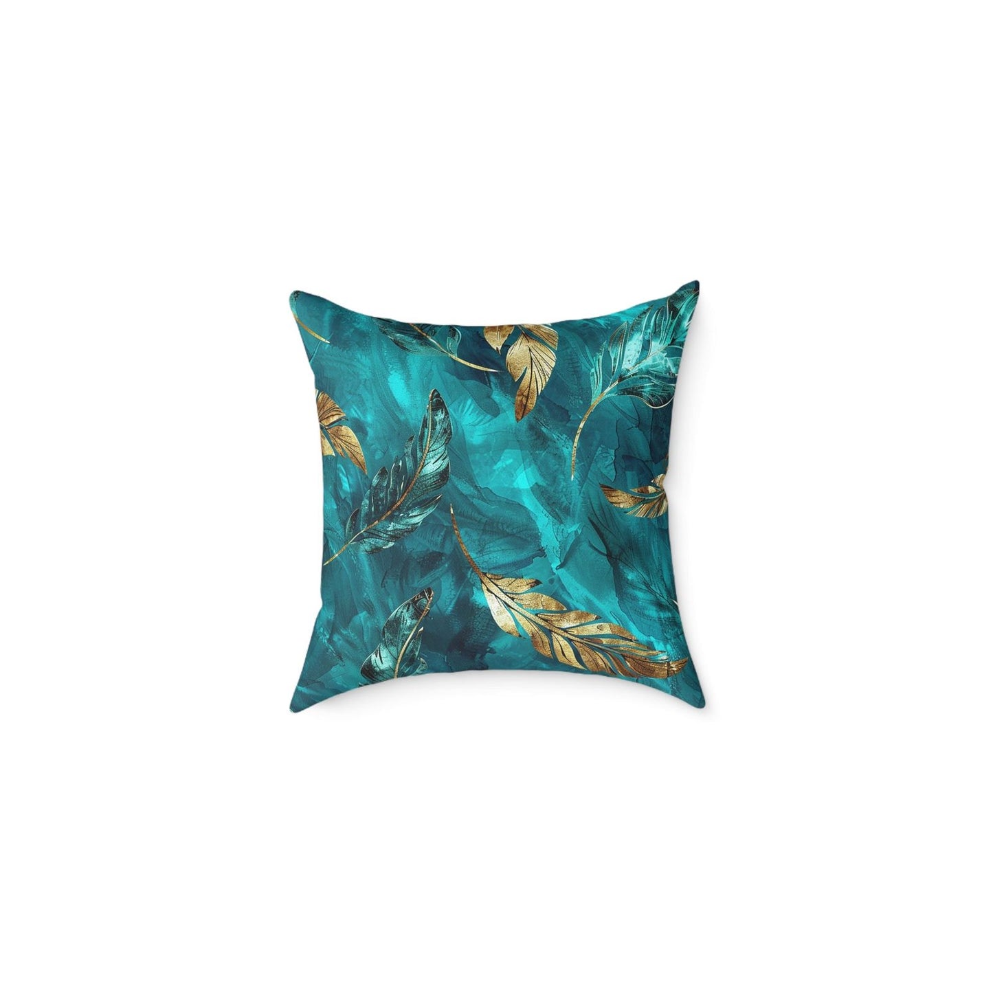 Square Turquoise Pillow - ExclusiveCreativeDesigns