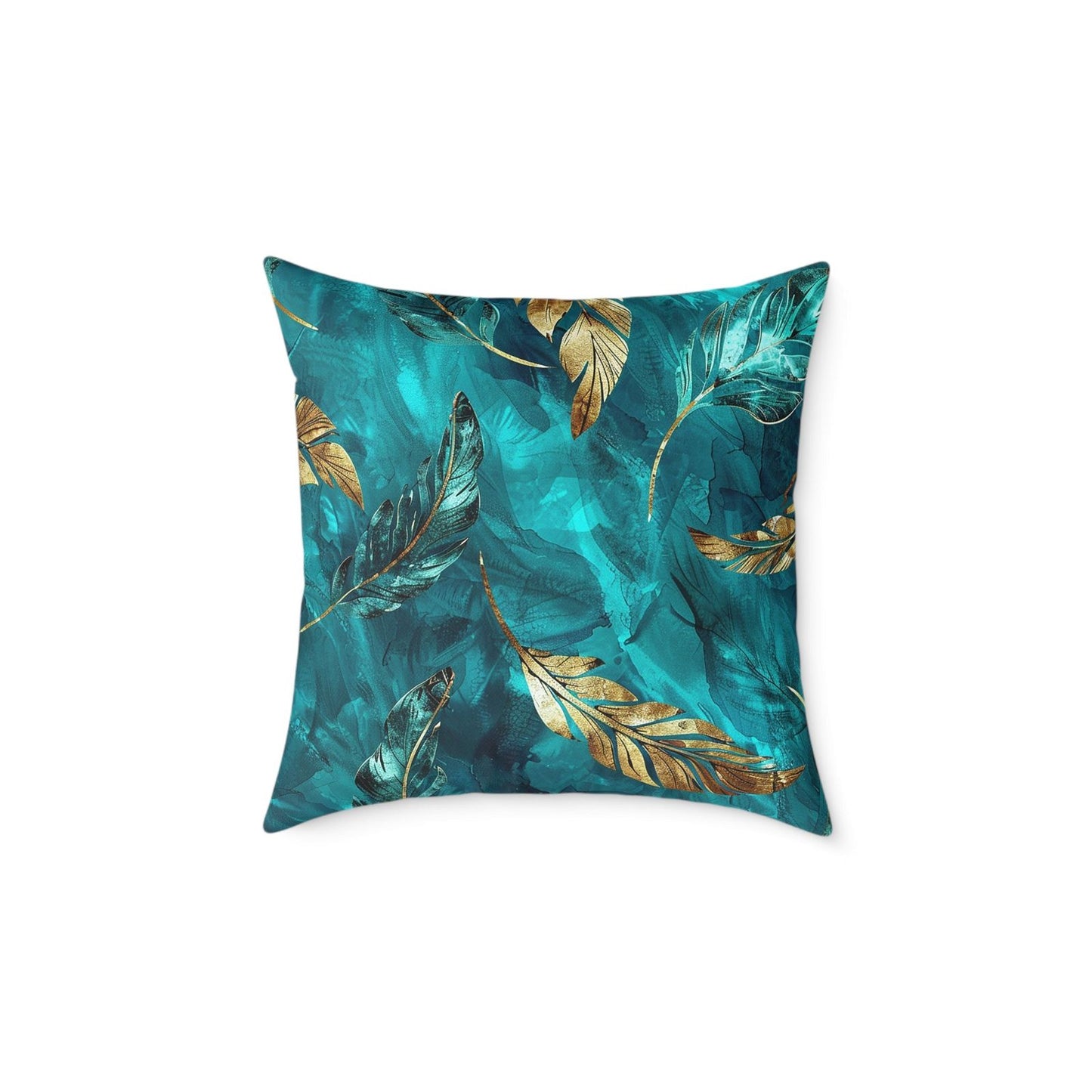 Square Turquoise Pillow - ExclusiveCreativeDesigns