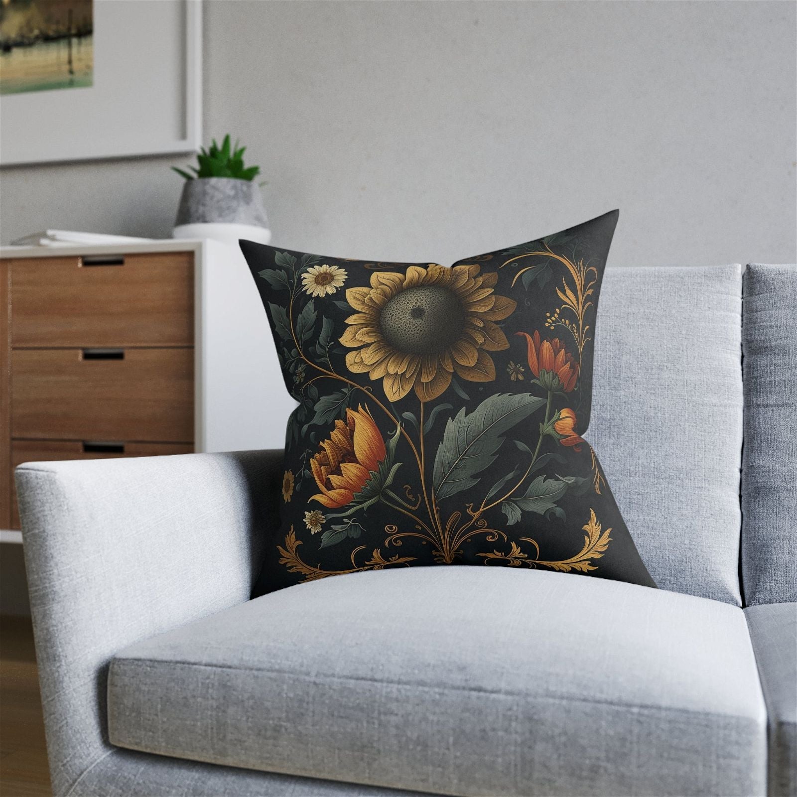 Sunflower Harvest Pillow - ExclusiveCreativeDesigns