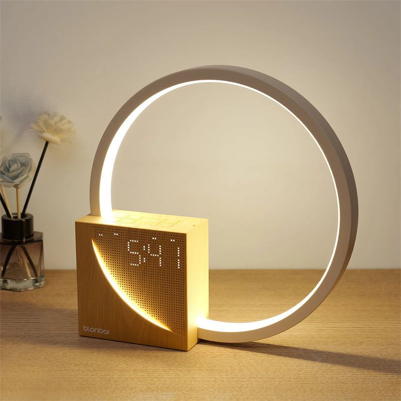 Touch Bedside Lamp with Natural Sounds, Alarm Clock, and 3 Brightness Levels - ExclusiveCreativeDesigns