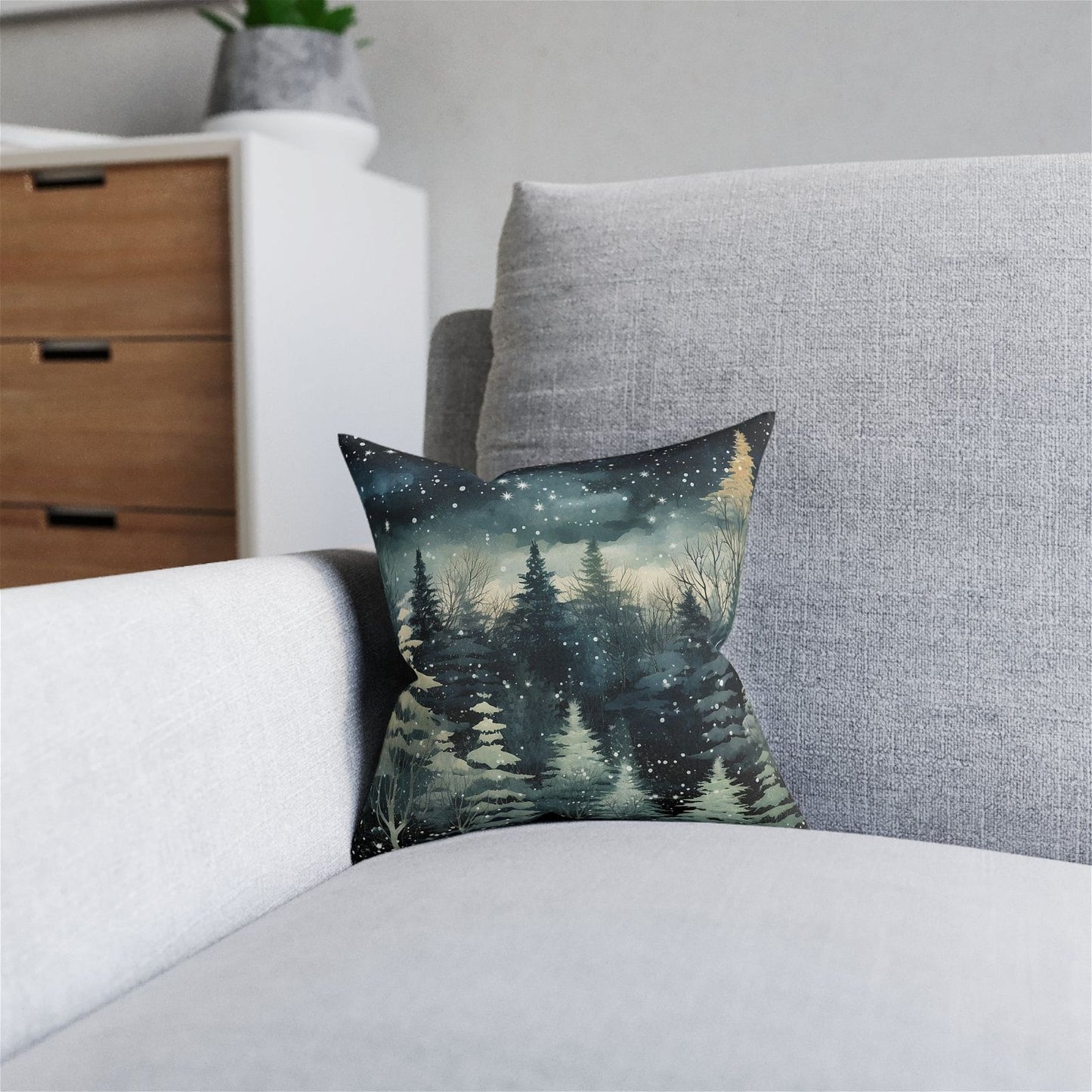 Winter Pattern Square Pillow - ExclusiveCreativeDesigns