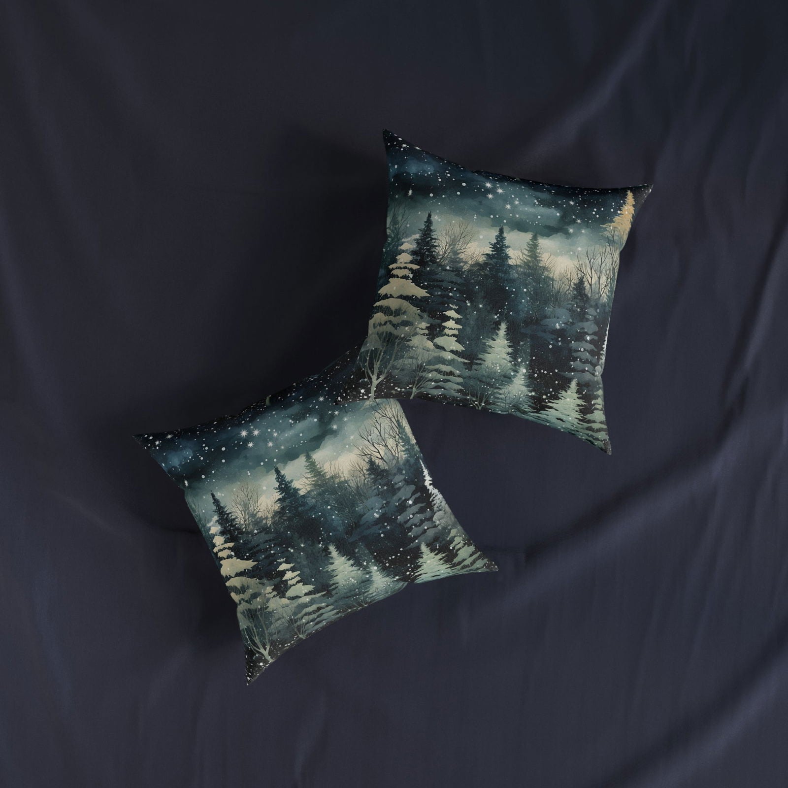 Winter Pattern Square Pillow - ExclusiveCreativeDesigns