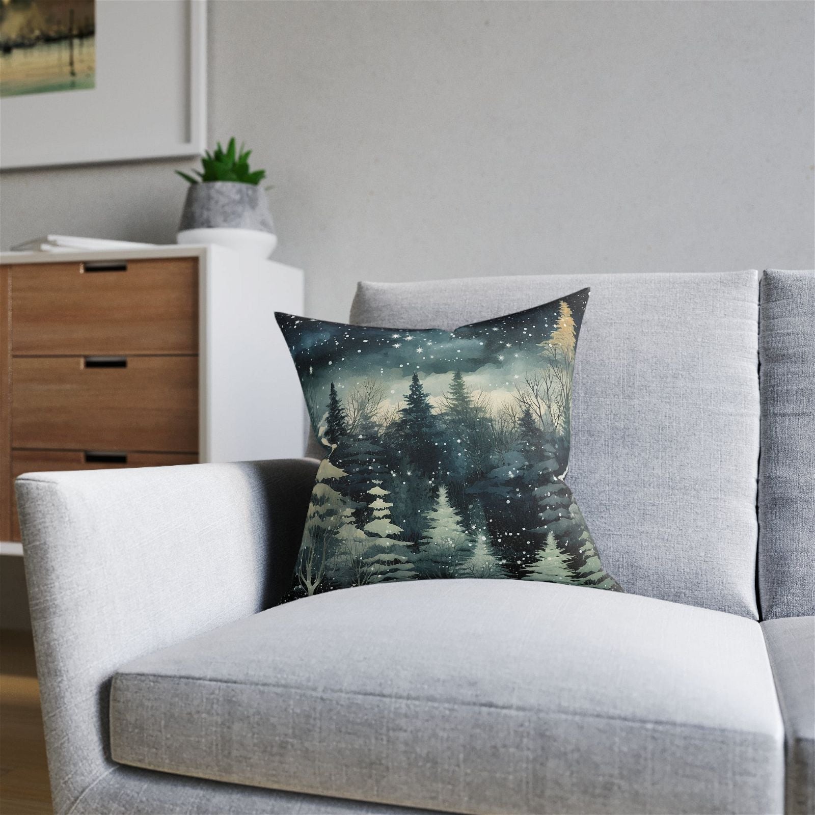 Winter Pattern Square Pillow - ExclusiveCreativeDesigns