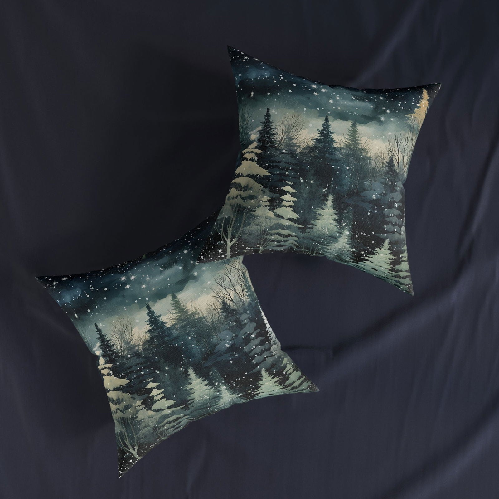 Winter Pattern Square Pillow - ExclusiveCreativeDesigns