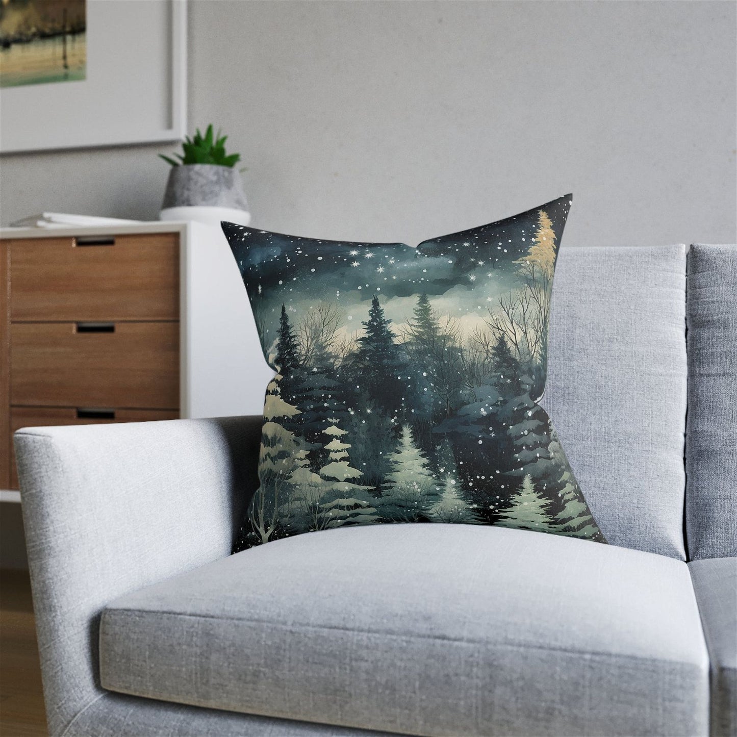 Winter Pattern Square Pillow - ExclusiveCreativeDesigns