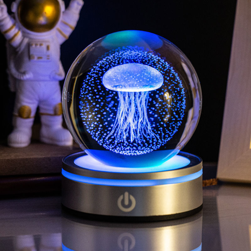 Luminous 3D Crystal Ball Night Lamp